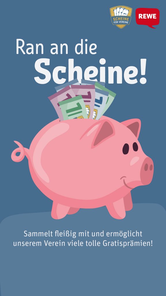 Plakat Werbung REWE-Aktion Scheine für Vereine